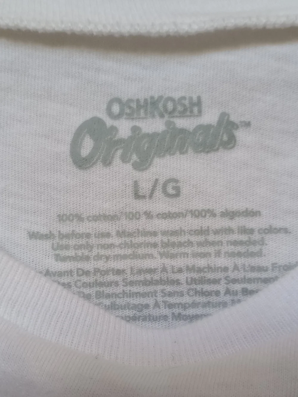 3 For $15🩵OshKosh Originals White Tee with Floral Rabbit Print